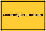 Place name sign Cronenberg bei Lauterecken