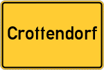 Place name sign Crottendorf, Erzgebirge