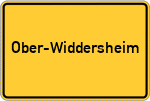 Place name sign Ober-Widdersheim