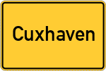 Place name sign Cuxhaven