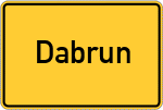 Place name sign Dabrun