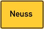 Place name sign Neuss 
