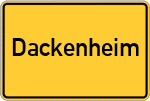 Place name sign Dackenheim
