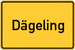 Place name sign Dägeling