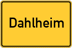 Place name sign Dahlheim, Taunus