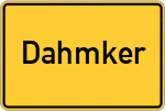 Place name sign Dahmker