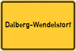 Place name sign Dalberg-Wendelstorf