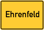 Place name sign Ehrenfeld
