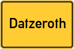 Place name sign Datzeroth