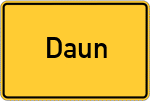 Place name sign Daun