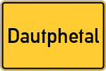 Place name sign Dautphetal