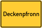 Place name sign Deckenpfronn