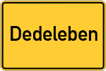 Place name sign Dedeleben