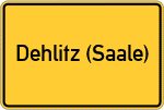 Place name sign Dehlitz (Saale)