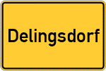 Place name sign Delingsdorf
