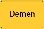 Place name sign Demen