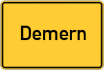 Place name sign Demern