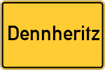Place name sign Dennheritz