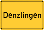 Place name sign Denzlingen