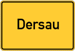 Place name sign Dersau, Kreis Plön