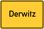 Place name sign Derwitz