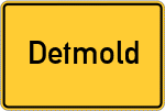 Place name sign Detmold