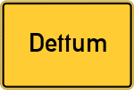 Place name sign Dettum