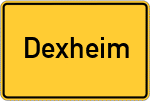 Place name sign Dexheim