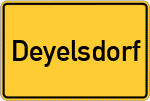 Place name sign Deyelsdorf