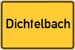 Place name sign Dichtelbach