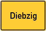 Place name sign Diebzig