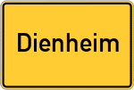 Place name sign Dienheim