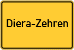 Place name sign Diera-Zehren