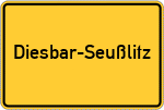 Place name sign Diesbar-Seußlitz