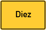 Place name sign Diez