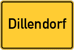 Place name sign Dillendorf, Hunsrück