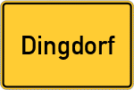 Place name sign Dingdorf, Eifel