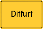 Place name sign Ditfurt