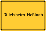 Place name sign Dittelsheim-Heßloch