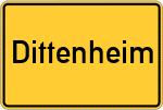 Place name sign Dittenheim