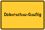 Place name sign Doberschau-Gaußig