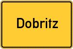 Place name sign Dobritz