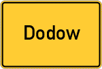 Place name sign Dodow
