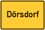 Place name sign Dörsdorf, Taunus