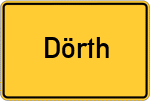 Place name sign Dörth