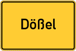 Place name sign Dößel