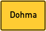 Place name sign Dohma