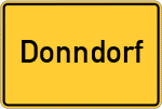 Place name sign Donndorf, Unstrut