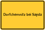 Place name sign Dorfchemnitz bei Sayda
