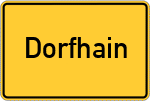 Place name sign Dorfhain